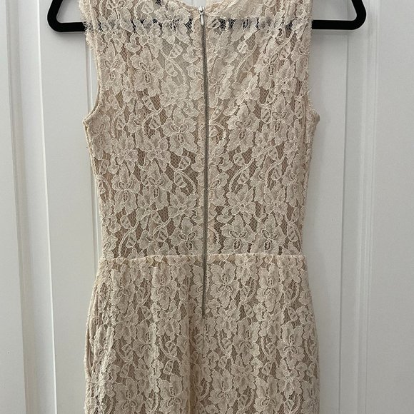 ARITZIA BABATON Beige / Nude / Blush Lace Tobias Dress - Picture 2 of 6